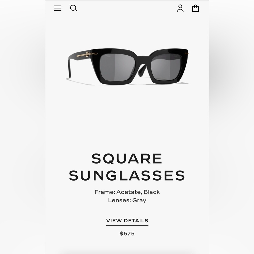 CHANEL Elegant Polarized Black Sunglasses - Picture 5 of 6